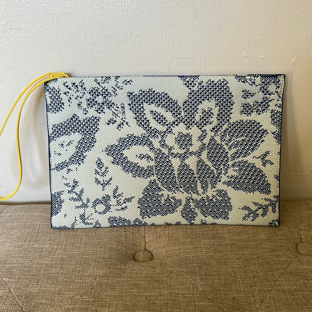 Rothy’s Jardin Blue Essential Pouch / Wristlet